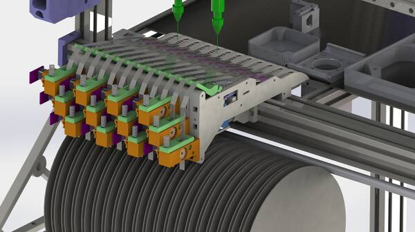 0816 smt automatic feeder render overview mounted to machine